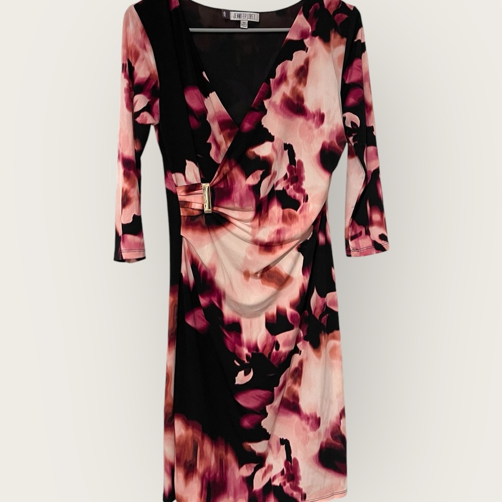 Jennifer Lopez Women Floral Sheath Dress - Size XSmall